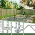 thumbnail image 3 of Large Chicken Coop,Galvanized Steel Chicken Coop with Removable Water Poof & UV Resistance Cover,Chicken Coop Run with Lockable Doors for Hens Ducks Rabbits, 10' L x 20' W x 6.56' H ft Outdoor, 3 of 7