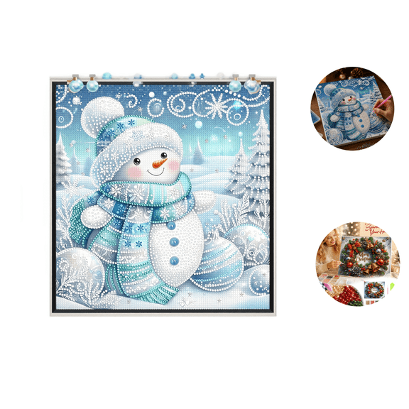 Christmas Special‑Shape Diamond Painting Kit, 5D Unique Rhinestone Diamond Art for Adults, Festive Holiday Scene Crystal Rhinestone Canvas, Christmas Home Wall Decor Craft Gift