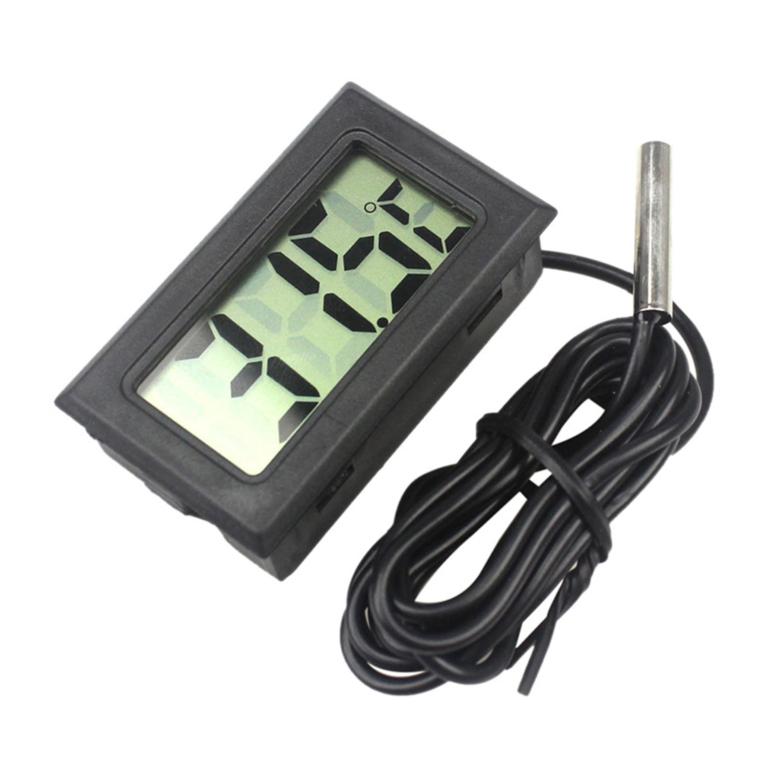 Mini Thermometer,Digital Display Thermometer Black Temperature Gauge Temperature Meter Versatile Functionality