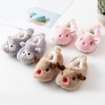 thumbnail image 4 of Otqutp Sport Shoes for 1-6 Years Children Boys Girls Baby Socks Shoes Toddler Slip on Shoes Floor Socks Shoes Outwear Warm Deer Bear Rabbit, 4 of 5