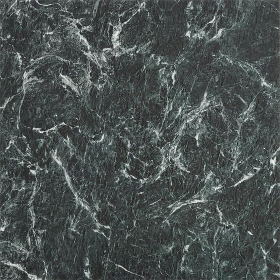 18 x 18 in. Majestic Verde Green Marble Self Adhesive Vinyl Floor Tile - 10 Tiles by 22.5 sq. ft.
