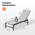 thumbnail image 3 of Pellebant Outdoor Chaise Lounge Chair – Foldable, 6-Position Adjustable Recliner for Patio, Beach, Pool & Yard (Light Gray), 3 of 8