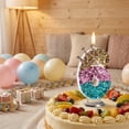 thumbnail image 5 of Glitter Number 6 Birthday Candle with Crown Topper for 6Th Birthday Cake Topper Party Decorations for Girls, 5 of 6