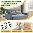 thumbnail image 5 of Pingliang Home Loveseat Small Sofa Modern Linen Fabric 2 Seat Couch Tufted Love Seat with 2 Throw Pillows for Small Space Living Room Bedroom Apartment Office Studio, 5 of 9