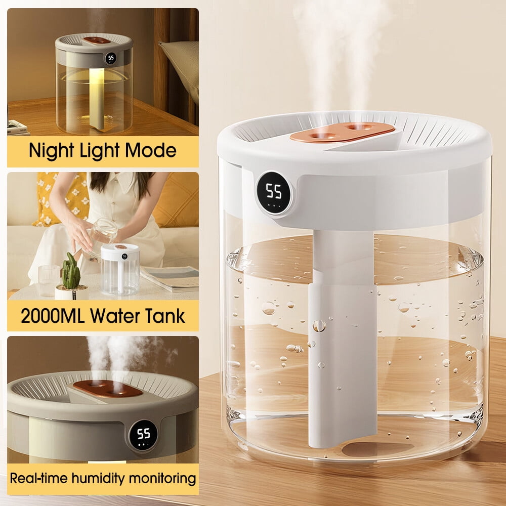 Humidifier Plant Humidifier Ultra-quiet with Humidity Indicator 2000ml
