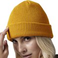 thumbnail image 3 of Beechfield Cuffed Organic Cotton Waffle Beanie, 3 of 3
