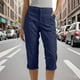 thumbnail image 1 of WILLBEST Pantalones Casuales para Mujer, Cómodos Pantalones Rectos Recortados con Bolsillos y Botones para Uso Diario, Ideales para Primavera y Otoño. Extra Grande, 1 of 6
