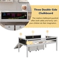 thumbnail image 3 of Bellemave Twin Size Kids Low Loft Bed with Slide, Climbing Frame, Two Movable Drawers, Multifunctional Chalkboard for Kids, Boys & Girls (Wood, White), 3 of 10