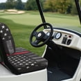 thumbnail image 4 of Yuyamidu 2 PCS Black American Flag Golf Cart Seats Covers 4th of July Backrest Cover and Bench Seat Cover for Club Car Seat Covers Golf Cart Accessories, 4 of 8
