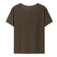 thumbnail image 5 of Leey-World Men T Shirt Men's Ultra-Soft Bamboo Viscose T-Shirt, Curved Hem Lightweight Cooling Cotton Blend Casual Tee(Brown,XL), 5 of 6