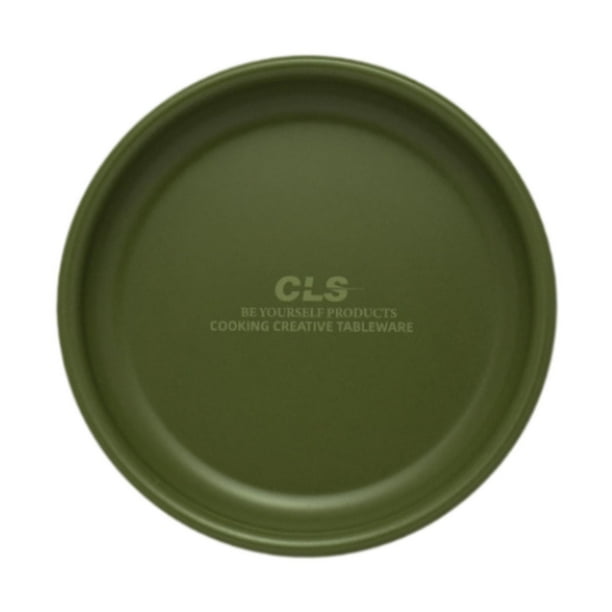 Plato de camping DYNWAVEMX de acero inoxidable 4,72 pulgadas Verde