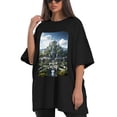 thumbnail image 4 of Plus Size Shirt for Women Black Tops for Women Short Sleeves Shirt for Women Castle3 T Shirt Crewneck Shirt for Women XL, 4 of 5