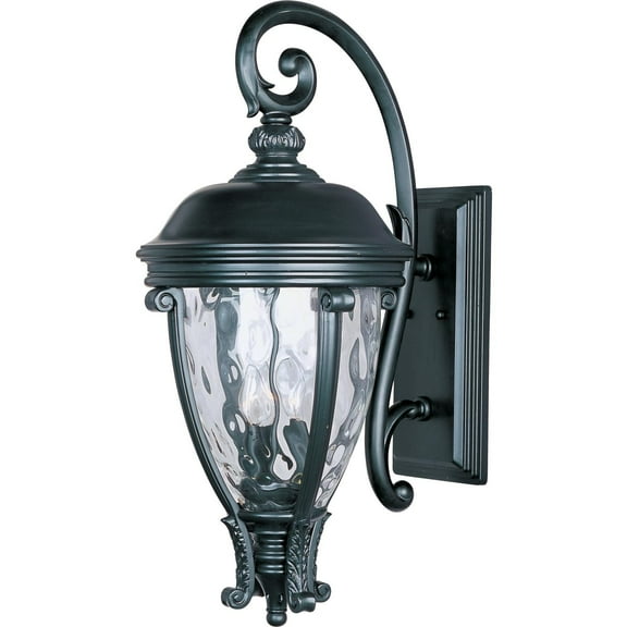 Maxim Camden VX Three Light 29-Inch Outdoor Wall Light - Black - 41426WGBK