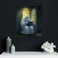 thumbnail image 4 of ONETECH Vintage Cute Ghost On Toliet Reading Books Canvas Wall, Art Funny Gothic Aesthetic, Horror Halloween Pictures, Spooky Dark Academia Wall Decor For Washroom Bathroom, 4 of 4