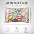 thumbnail image 6 of Disketp Travel Stamp Satin Pillowcase For Hair And Skin - Satin Pillow Cases Standard Size 20x30 Inches With Zipper,Gifts For Women Men, 6 of 8
