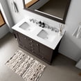 thumbnail image 2 of Dukes 48 in. W x 22 in. D Espresso Double Bath Vanity, Cultured Marble Top, and Faucet Set, 2 of 10
