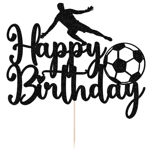 Decoración para tartas YUINYO Soccer, fiesta de cumpleaños para niño