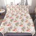 thumbnail image 1 of HAHDAXIA Floral Pattern Bedding Solid Comforter Set for All Seasons,3 Pieces(1 Comforter+2 Pillowcases),Soft Microfiber Bedding Set Twin(86"x70"), 1 of 7