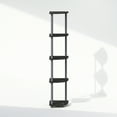 thumbnail image 3 of Furinno Turn-N-Tube 5 Tier Multipurpose Corner Display Rack Shelving Unit, Black/Grey, 3 of 6