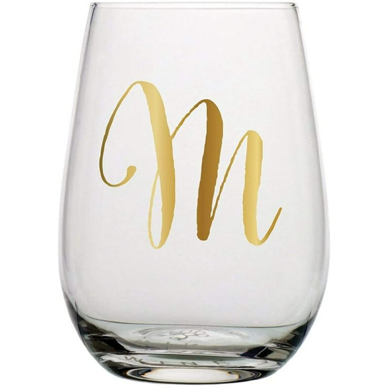 The Wedding Party Store, Mr and Mrs Wine Glasses - Personalized Engraved  Wedding for Couples - Custom Monogrammed - Set of 2