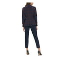 thumbnail image 2 of Tommy Hilfiger Womens Elbow Patch Plaid Two-Button Blazer Navy 4, 2 of 2