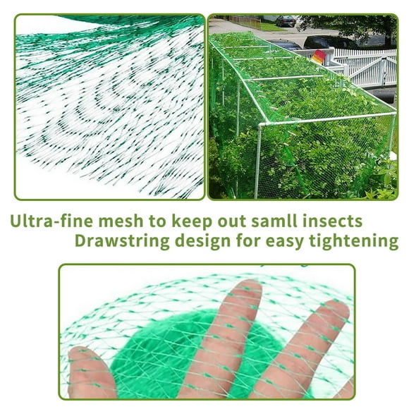 Tree Netting to Protect Fruit From Birds Green Bird Netting to Protect Plants Fruit Trees Birds Small-Eyed Bird Netting