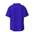 thumbnail image 2 of Easygdp Darkblue Men's Casual Short-sleeved Shirt with Pocket and Button Suitable for Beach Vacation Leisure - XX-Large, 2 of 7