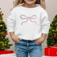 thumbnail image 2 of Toddler Sweatshirt Girls Floral Graphic Long Sleeve Hoodie Comfortable Pullover Hoodie Fall Winter Toddler To Big Kid White,5-6 Years, 2 of 4