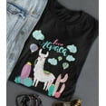 thumbnail image 3 of Love Alpaca Desert Art T-Shirt Women -Image by Shutterstock, Female x-Large, 3 of 4
