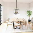 thumbnail image 3 of Parrot Uncle 12" Modern Black 4-Light Caged Chandelier, Dining Room Dimmable Chandelier, 3 of 7