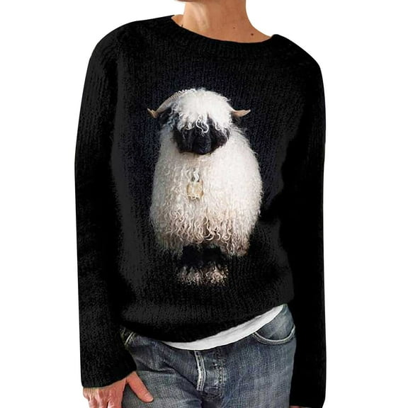 Aoiroe Womens Winter Clothes,Fall Basic Clothes 2025,Loose Cardigan,Christmas Sweatshirts For Women,Fair Isle Turtleneck Sweater Women,Sweatshirt For Women,Fall Sweaters,Black,L