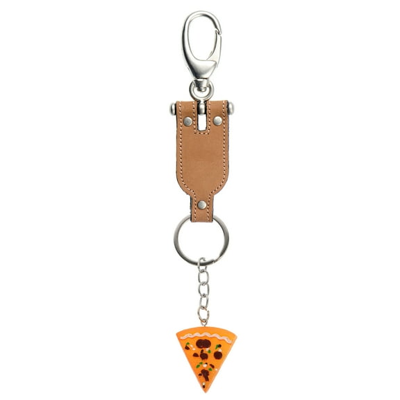 LEORX 12Pcs Pizza Party Favors Resin Orange Keychains for Girls Boys Birthday Christmas