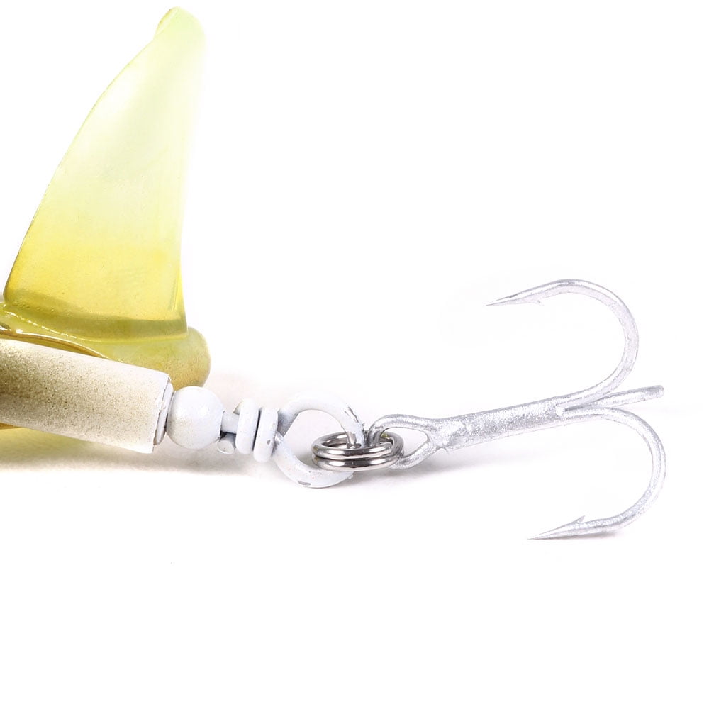 HENGJIA Fishing Lures Plopper Bass Lures with Floating Rotating Tail Barb Treble Hooks in Saltwater and Freshwater Lures for Bass Trout,4.33 inch/0.44 oz