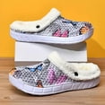 thumbnail image 5 of Womens Butterfly Garden Clogs Fuzzy Lined Winter Warm Lightweight Slip on Indoor Outdoor Slippers, 5 of 5