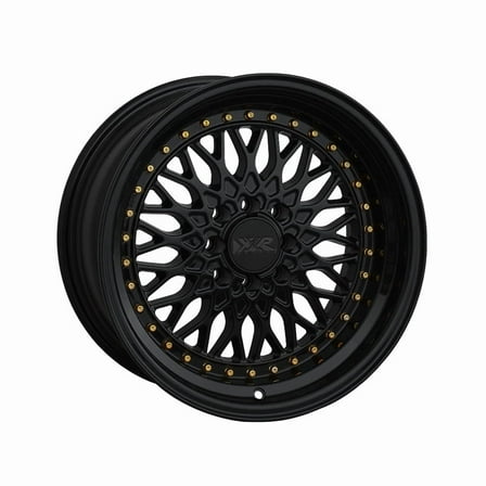 XXR 536 15x8 4x100/4x114.3 0et Black / Gold Rivets Wheel