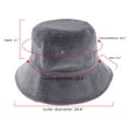 thumbnail image 5 of Corduroy Bucket Hat Lightweight Casual Solid Color Unisex Cotton Fishing Hat, Light Gray, 5 of 5