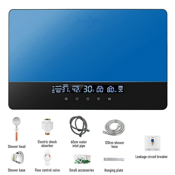 Electric Tankless Water Heater, 6.5KW 110V Instant Hot On Demand Residential Electric Water Heater with LED Temperature Display for Kitchen rv Whole House Shower Sink