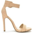thumbnail image 3 of BURUDANI Women's Ankle Strap Open Toe Stilettos High Heel Sandals Party Dress NUDE/SUEDE Size 5.5, 3 of 4