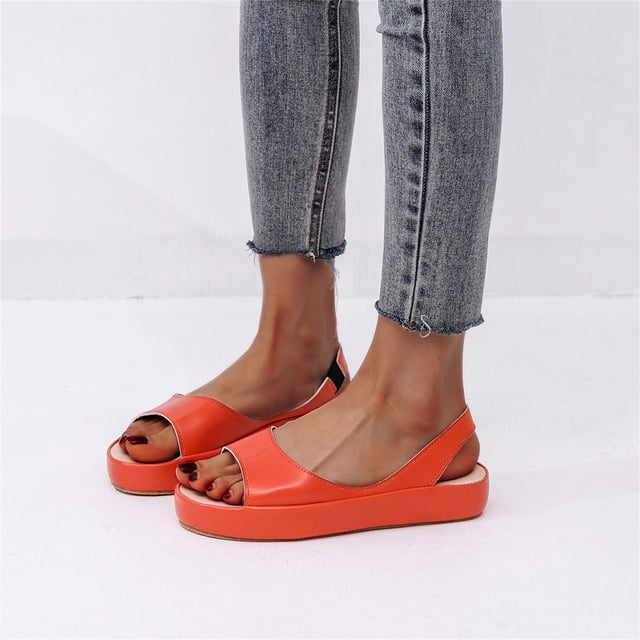 Latrodar Sandales Plates pour Femmes Sandales de Randonnée Confortables Extensibles Sandales de Plage à Enfiler Bout Rond Chaussures d'Été Talon Moyen (2 Pouces-3 Pouces) Sandales Solides pour Femmes Cadeaux de Vacances Saint-Valentin