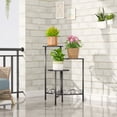 thumbnail image 2 of Plant Stand Metal - 3 Tier Outdoor Indoor Flower Pot Holder, Black, 2 of 9