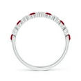 thumbnail image 2 of ANGARA Natural Floating Ruby and Diamond Semi Eternity Wedding Ring in 14K White Gold for Women (Size-2.2mm) | July Birthstone, Birthday, Anniversary, Jewelry Gift for Women | Natural Ruby Ring, 2 of 10