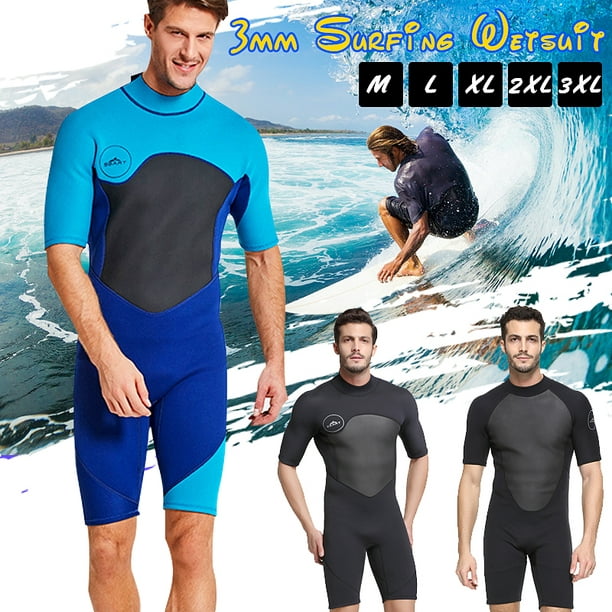 3MM Mens Neoprene Full Body Wetsuit Surf Steamer Swim Shorty Wet Suit Kayak  Dive Warm Jumpsuit Suits 