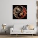 thumbnail image 3 of Hilo Algodón Ecológico Bordado Punto Cruz Con Dragón Yin Yang 14CT 40x40cm, 3 of 9