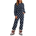 thumbnail image 2 of gbyLJF Womens 2 Piece Outfits Set Printed Round Neck Long Sleeve Pullover and Elastic Waisted Pants Sweatsuit Sets Pajamas Set, 2 of 5