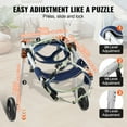 thumbnail image 6 of KFFKFF Pet Mobility Cart for Rear Legs, Lightweight & Customizable Support for Rehabilitating, Injured or Paralyzed Pets, Hind Leg Support Wheelchair for Dogs (L), 6 of 9