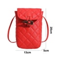 thumbnail image 2 of Hukapapa Mini bolso para teléfono bordado con timbre, bolso cruzado con hebilla de cuerno, bolso de un solo hombro, Rojo, 2 of 5