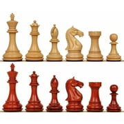 Fierce Knight Staunton Chess Set with Padauk & Boxwood Pieces - 4" King