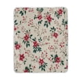 thumbnail image 2 of 60x80 inch Crystal Fleece & Arctic Fleece Blanket Soft Bed Throws for Home or Camping Red Small Floral Pattern, 2 of 7