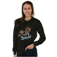 thumbnail image 4 of Vintage Halloween Spooky Smurf Unisex Plus Size Long Sleeve Tee Shirt Brisco Brands 3X, 4 of 5