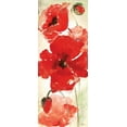 thumbnail image 2 of Tre Sorelle Studios 15x32 Gold Ornate Wood Framed with Double Matting Museum Art Print Titled - Watercolor Red Poppies Panel I, 2 of 4